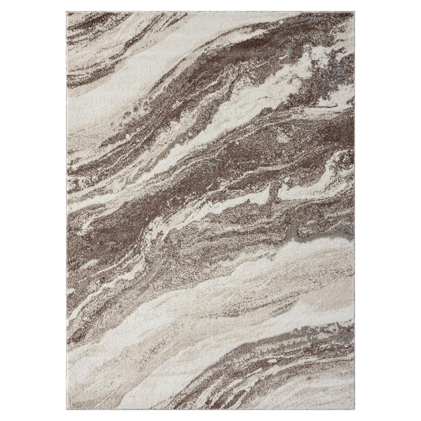 Luxe Weavers Geometric Abstract Brown 5x7 Art Deco Marble Swirl Area Rug