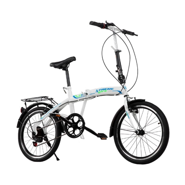 Bicicleta Plegable Retro Vintage R20 7 Velocidades Aluminio blanco 1