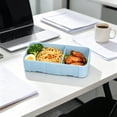 thumbnail image 4 of Interchangeable Bento Lunch Box with Removable 2- and 3-Compartment Inserts, 1100ml Capacity, Microwave-Safe Food-Grade Plastic, Includes Utensils Purple, 4 of 6