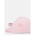 thumbnail image 5 of Wonder Nation Toddler, Little & Big Girls Faux Fur Puff Slippers, 5 of 6