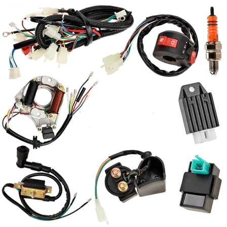 50cc-125cc CDI Wire Harness Stator Assembly Wiring Kit For Chinese ATV Dirt Bike