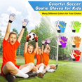 thumbnail image 6 of Beoub Goalkeeper Goalie Soccer Gloves Ages 5-7 Years Old Kids Youth Goal Keeper Field Player Glove Boys Girls Anti-Slip Latex Palm Soft Pu Hand Back Red Size 5, 6 of 7