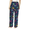 thumbnail image 3 of Goofa Dinosaur Flowers Printed Soft Pajama Pants for Women, Wide Leg Comfy Casual Lounge Yoga Pants-, 3 of 9