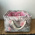 thumbnail image 2 of Fresh Leaves Flowers Folding Storage Fabric Storage Basket Home Garden Home Storage Organization, 2 of 4