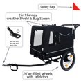 thumbnail image 4 of Hot Sale Extra Large 2-in-1 Pet Bike Trailer & Push Cart – Detachable for Biking/Walking, Holds Up to 88 lbs, All-Terrain Wheels, 4 of 24