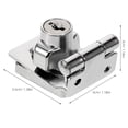thumbnail image 2 of GETAJGHSD 1Set File Cabinet Lock for Home Use in Silver and Square Shape, 2 of 7