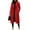 Red, variant on Women's Fashionable Solid Color Lapel Long Sleeve Woolen Coat for Elegant Wear, Winter Events, and Christmas Gatherings,Black,L