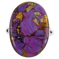 thumbnail image 3 of Purple Turquoise Jewelry Ring for Women Sterling Silver 925 | Turquoise Network | R2260-C77-11, 3 of 4