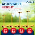 thumbnail image 3 of Dribbl 3-Wheel Kids Scooter - Lean-to-Steer Technology, Adjustable Height Handlebar, Wide Anti-Slip Deck, Scooter for Boys & Girls Ages 2+, Child Safety Approved, Support Riders Up to 165 lbs, Orange, 3 of 6