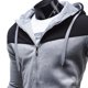 thumbnail image 4 of Hombres primavera otoño manga larga cárdigan con capucha suéter abrigo (gris 2XL) Ndcxsfigh Para estrenar, 4 of 5