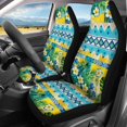 thumbnail image 3 of Uourmeti Tropical Flower Leaf Print Car Seat Covers Full Set Lightweight Seat Protection Cover Easy to Install Polyester Car Seat Cover Sets Fit for Truck Cars, 3 of 10