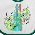 thumbnail image 4 of Inktastic Violin with Musical Notes and Swirls Boys or Girls Baby Bib, 4 of 4