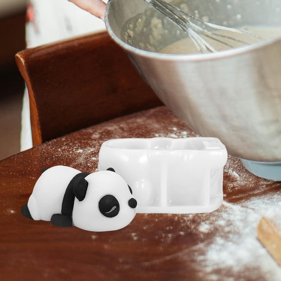 unbranded Panda Mould 3D Panda Shape Silicone Baking Tool for Home Bakers 1 Pcs