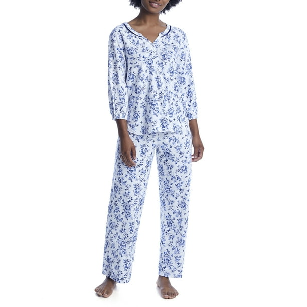 Karen Neuburger - Karen Neuburger Womens Floral Knit Pajama Set Style ...