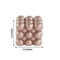 thumbnail image 3 of Efavormart 2 Pack | Shiny Metallic Rose Gold 2" Bubble Cube Paraffin Wax Candles, Unscented Square Pillar Candle, Party Favor Gift, 3 of 11