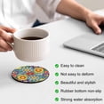 thumbnail image 3 of Boho Colorful Floral Coasters Set of 2, Absorbent Coasters for Drinks, Spring Flower Botanical Sunflowers Plant Coaster for Desk Coffee Table Protection, Home Decor House Warming Gifts 4", 3 of 8