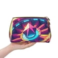 thumbnail image 3 of Saiise Geometry Dash Print Makeup Bag PU Leather Travel Makeup Bag Organizer Makeup Pouch, Portable Cosmetic Bags for Women,Cute Make Up Bag for Travel Size Toiletries Accessories Brushes, 3 of 7