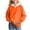 Orange, variant on xaoyunyn Pullover for Girls Casual Loose Long Sleeve Spring Fall Color Block Hooded Sweatshirts 2-15 Years