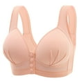 thumbnail image 1 of PEASKJP Soft Bra for Women Wireless Longline Full Coverage Bra with Back and Side Support, Pink 44, 1 of 4