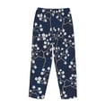 thumbnail image 5 of Haiem Cherry Blossoms on Navy Background Women's Pajama Pants Ultra Lightweight Pjs Bottoms Sleepwear Bottom Pants With Pocket Drawstring-Large, 5 of 9
