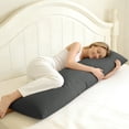 thumbnail image 2 of Lorviah 2 Pack Microfiber Body Pillowcase - Ultra Soft Breathable 20"x54" Cover with Envelope Closure - Dark Gray, 2 of 6
