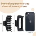 thumbnail image 2 of Mandydov 8 Pcs Large Hair Claw Clips 4.1 Inch Non-slip Big Square Matte Claws for Women, Strong Hold Banana Clips for Thick Thin Hair, 2 of 10
