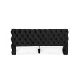 thumbnail image 4 of 1pc Contemporary Upholstered Queen Bed Tufted Headboard and Footboard Bedroom Furniture Black, 4 of 4