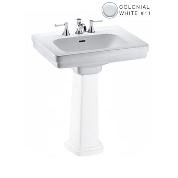 Toto Lt532.8 Promenade 24" Pedestal Bathroom Sink - White