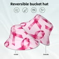 thumbnail image 2 of Fuzoiu Breast Cancer Ribbons Awareness Print Reflective Bucket Hat,Outdoor Hat for Men and Women,Bucket Hat for Travel Fishing Hunting Summer Camp, 2 of 6
