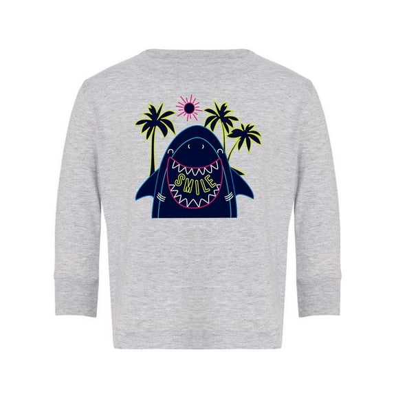 Funny Shark Smiling Long Sleeve Toddler -Image by Shutterstock, 2 Toddler