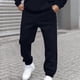 thumbnail image 1 of Pantalones largos para hombre, lisos, a la moda, informales, con bolsillos, cintura elástica, pantalones largos, pantalones deportivos, pantalones de poliéster para hombre., 1 of 5