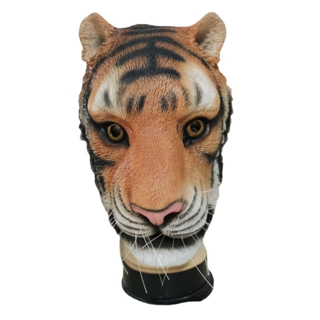 Disfraz de cosplay integral de animal de látex con forma de tigre para fiesta