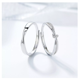 thumbnail image 3 of Anillo De Compromiso De Promesa Plata 925 Hombre Y Mujer 2pz, 3 of 4