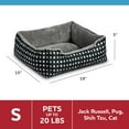 thumbnail image 4 of Vibrant Life Dog Bed, Cat Bed, Puppy Bed, Plush Cuddle Bed for Small Breeds, 19" x 15",Black & White Diamonds, 4 of 8
