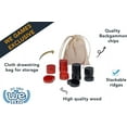 thumbnail image 2 of WE Games Wood Backgammon Pieces with Cloth Pouch - 1.5 inches, 2 of 10