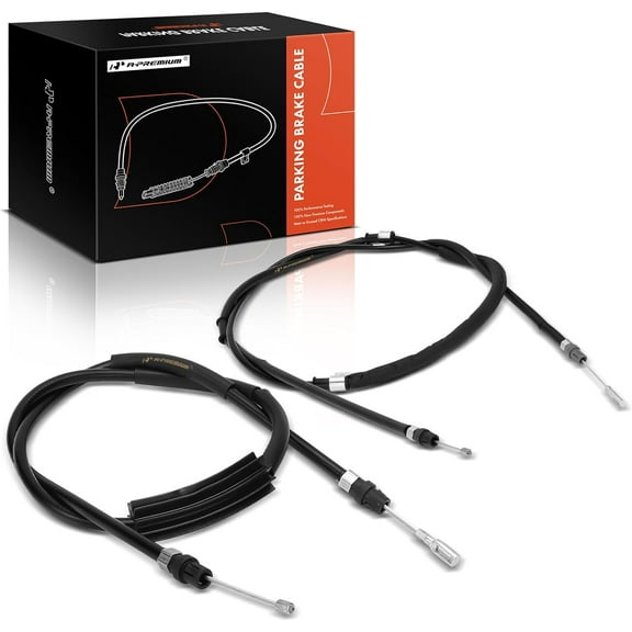 A-Premium Rear Driver and Passenger Side Parking Brake Cable Assembly Compatible with Dodge, Chrysler Models: Grand Caravan 2008-2011, Town & Country 2008-2011, 2-PC Set - Replace# 4721494AD