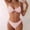 Pink, variant on UTSJKR Women's Trendy Bikini Sets V Neck 2 Piece Triangle Bathing Suit Ruched Drawstring Swimsuits Soft Beachwear Black M