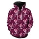thumbnail image 1 of Sudadera con capucha y cremallera para hombre con estampado 3D de flores y magnolia, ideal como chaqueta informal estilo Harajuku, de gran tamaño y divertida, 2024., 1 of 6