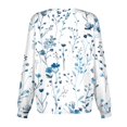 thumbnail image 4 of SAATLERI Long Sleeve Printed Scrub Jackets for Woman Long Sleeve Comfortable Nurse Gifts Floral Pattern Scrubs Top Snap Front Nursing Uniforms with Pockets, 4 of 4