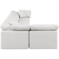 thumbnail image 6 of Meridian Furniture Indulge 140" Cream Vegan Leather L-Shaped Modular Sectional, 6 of 9