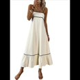 thumbnail image 3 of Vestido de Verano para Mujer, con Tirantes Finos, Informal, Fluido, de Encaje, Midi, para Playa, 2025. Albaricoque XL, 3 of 7