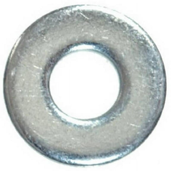 280052 No. 8, SAE Flat Washer, Zinc Plated Steel, Pack - 100
