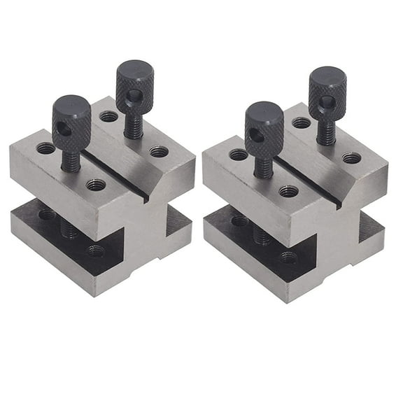 V-Block Hardened Steel 90 Degree Angle 1-3/8 x 1-3/8 x 1-3/16 Inch Multi-Purpose Gauge Machinist Tool with Wooden Box
