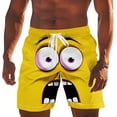 thumbnail image 4 of Mens Swim Trunks Board Shorts Funny Cartoon Face Print Swimming Trunks Quick Dry Beach Shorts Casual Summer Short, 4 of 4
