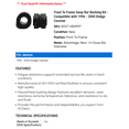 thumbnail image 2 of Front To Frame Sway Bar Bushing Kit - Compatible with 1996 - 2000 Dodge Caravan 1997 1998 1999, 2 of 2