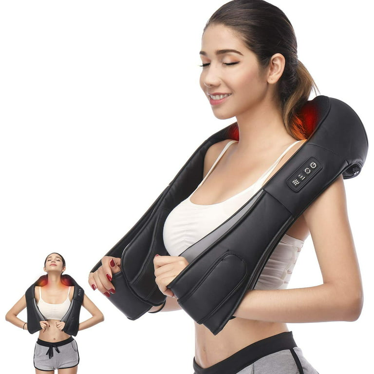 Secura Shiatsu Neck Shoulder and Back Massager with Heat Kneading, Shoulder  Massager Electric Deep Tissue Massage Pillow for Nekteck, Legs, Muscle,  Body Pain Relief, Work, Home Office, and Car Use 