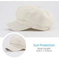 thumbnail image 3 of Women's Faux Linen Newsboy Cap with Drawstring, Lightweight Ventage Casual Baker Boy Hat, 3 of 7