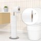 thumbnail image 3 of Bathroom Floor Standing Toilet Roll Holder, Weighted Base Stainless Steel Toilet Paper Holder, Simple and Convenient Toilet Paper Dispenser, 3 of 5