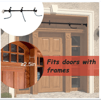 Garland Hanger for Front Door | Adjustable | Heavy-Duty Christmas Halloween Decoration Holder for Wreaths, Lights & More | No Screws, Drilling, Glue-Damage-Free (57"-67",M)