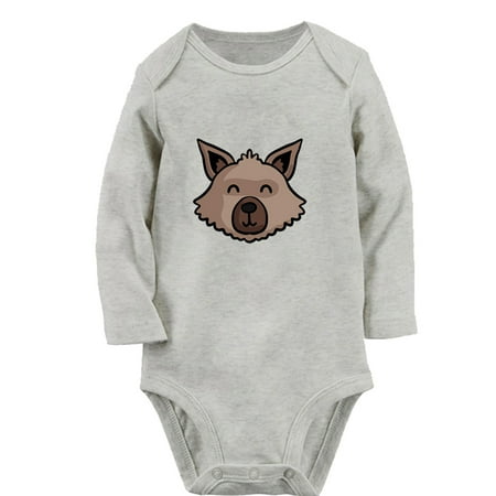 

I Am A Carnivore Funny Rompers Newborn Baby Unisex Bodysuits Infant Animal Wolf Pattern Jumpsuits Toddler 0-12 Months Kids Long Sleeves Oufits (Gray 6-12 Months)